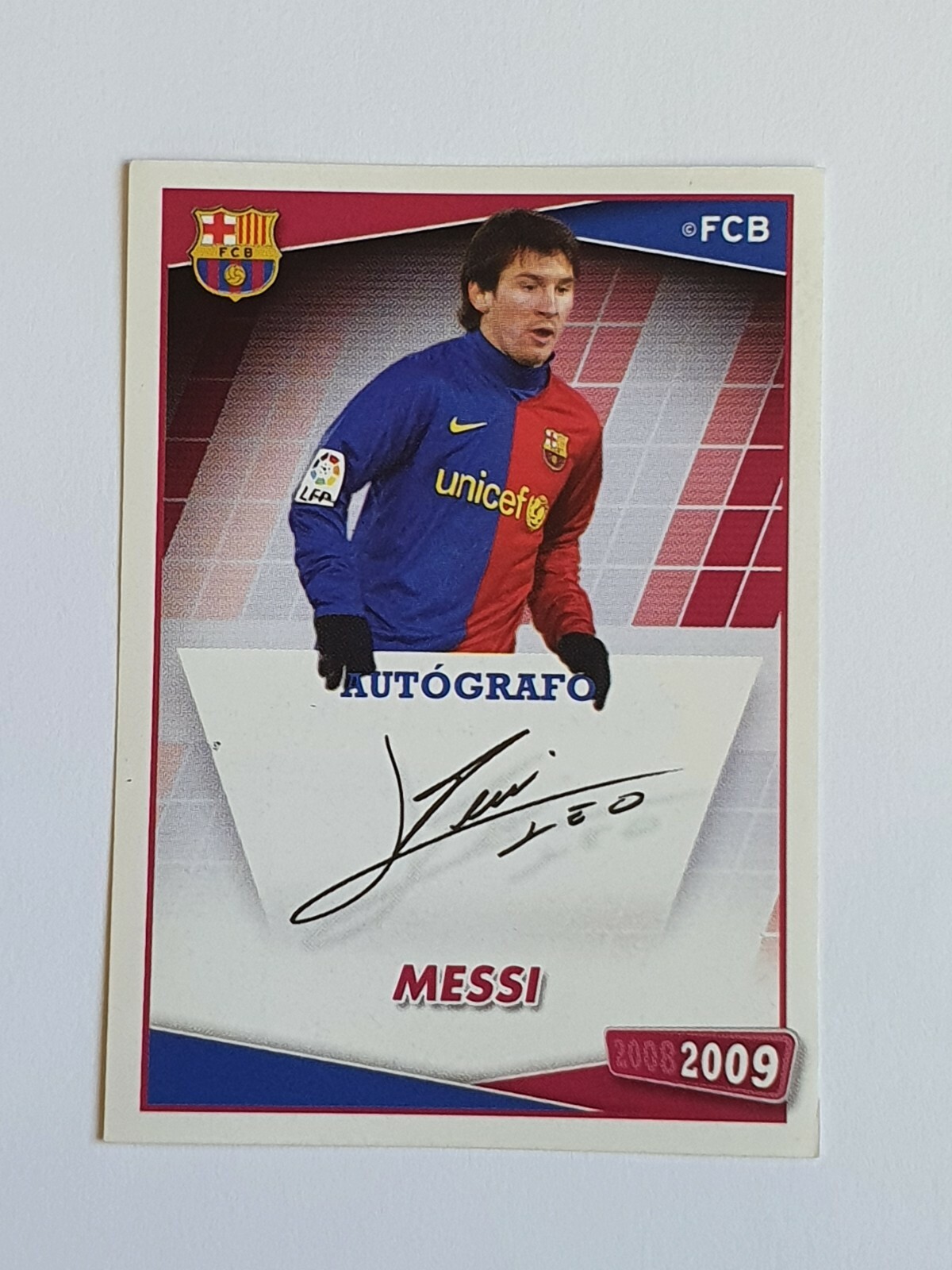 Lionel Messi Printed Signature #138 Panini Official FC Lionel Messi Printed Signature #138 Panini Official FC