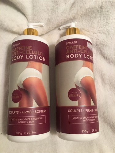 2 bottles lot of skin lab caffeine anti cellulite body