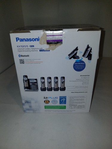 Panasonic KX-TGF575 Link2Cell Cordless Phone with 5 Handsets & Answering Machine