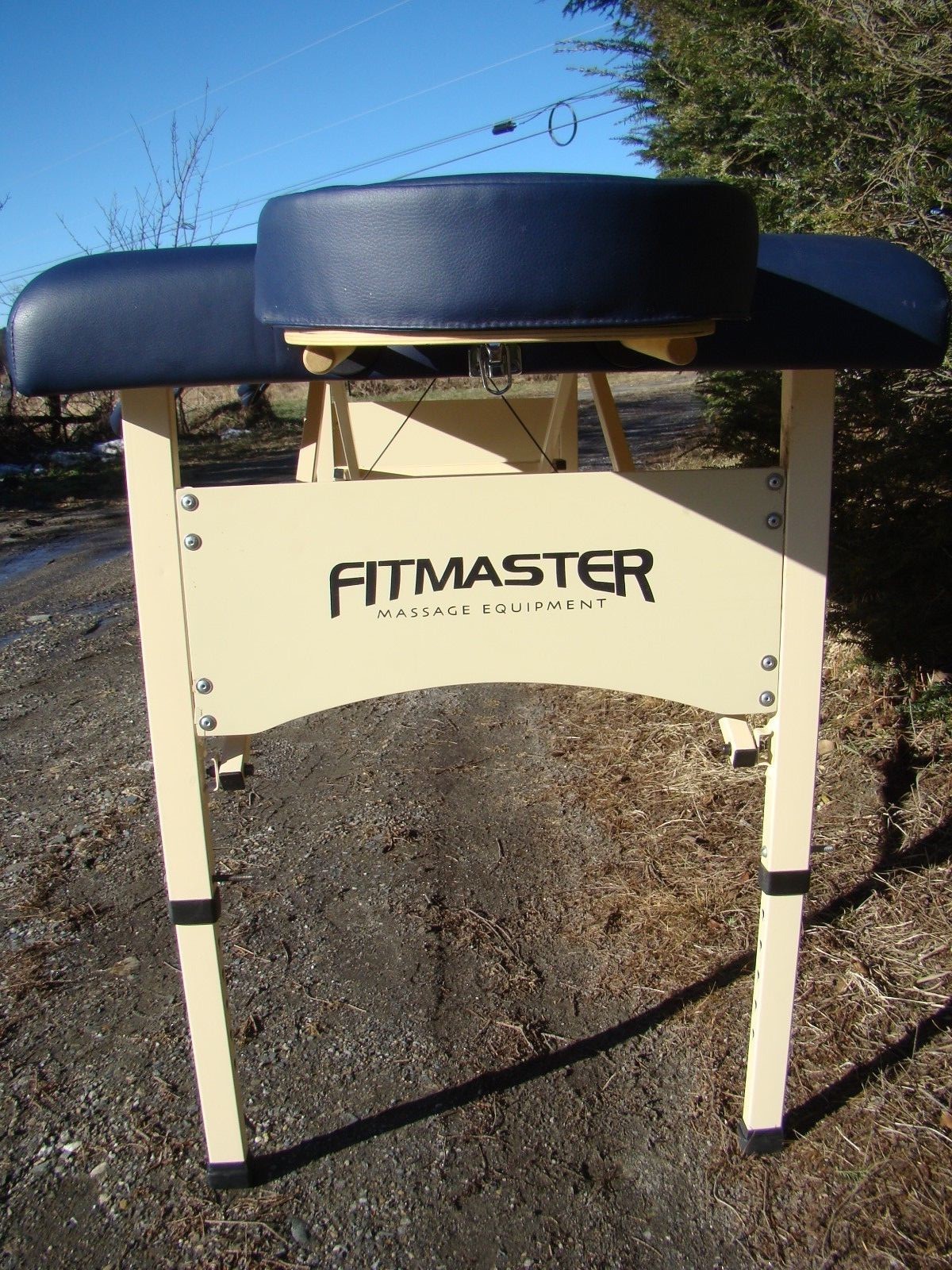 Portable Fitmaster Massage Equipment Table Blue With Head Rest