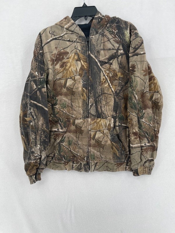 Winchester Hooded Jacket Mens Color Camouflage Long Sleeves Full Zip Up Pockets