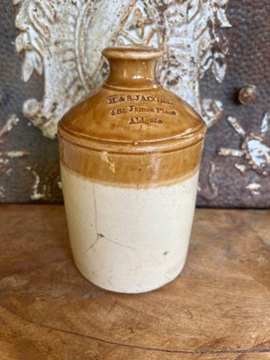 Antique Two-Tone Jug impressed  H&S JACOBS 4 St. James Place - Aldgate 