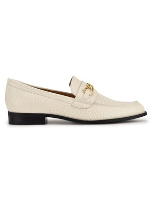 

Женские лоферы без шнуровки NINE WEST цвета слоновой кости с крокодиловой цепочкой Onlyou на блочном каблуке, размер 6 м, Цвет слоновой кости, WNONLYOU3