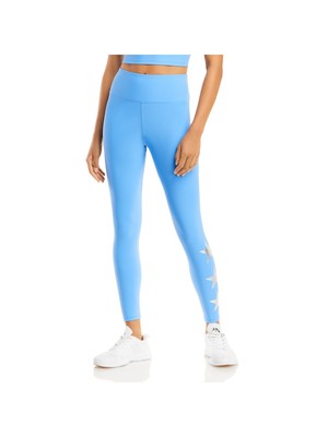 

AQUA ATHLETIC Женские синие леггинсы с высокой талией и звездами на щиколотке для активного отдыха, Синий, ETX4155A