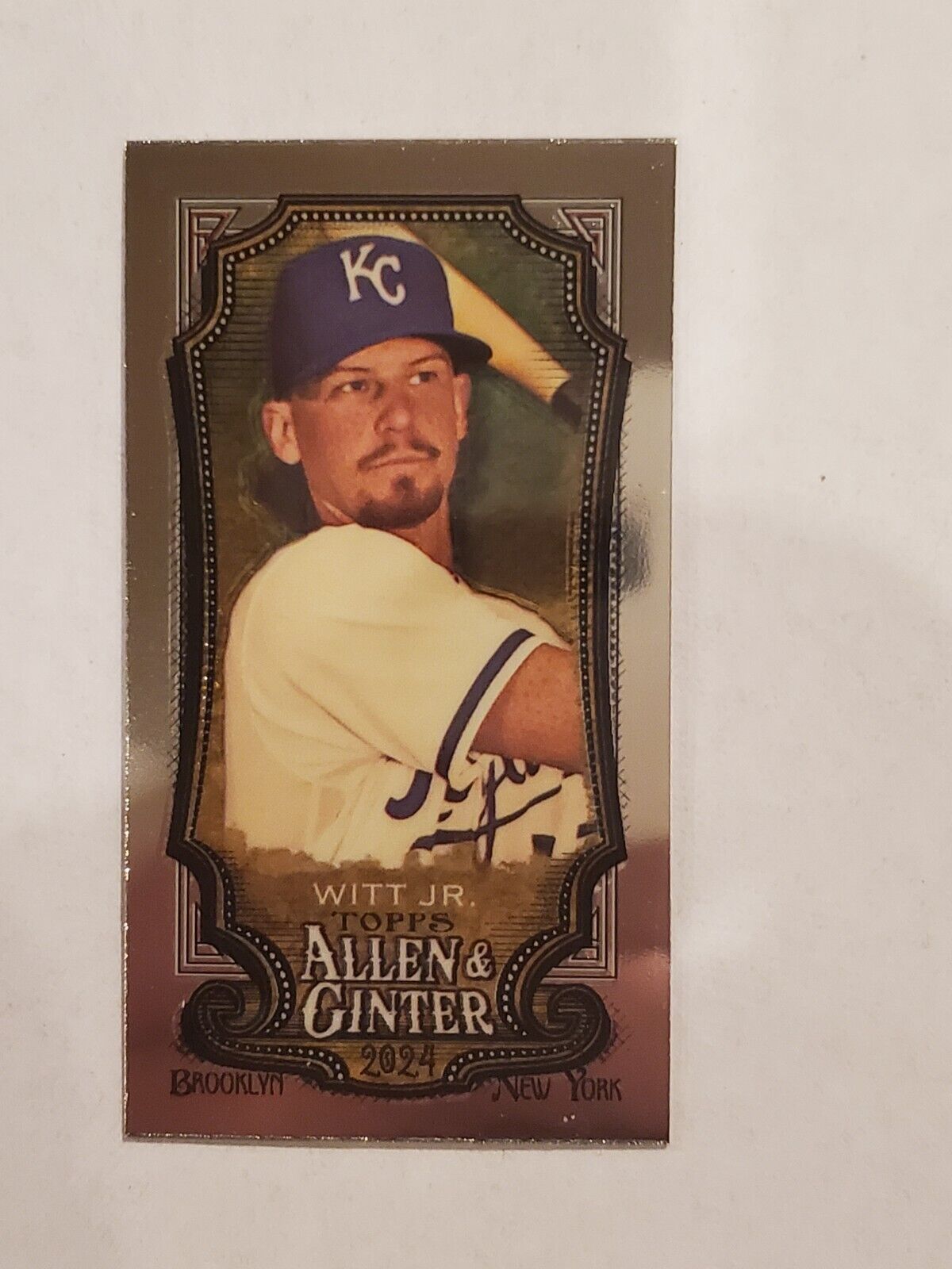 BOBBY WITT JR. 2024 Topps Allen & Ginter CHROME MINI #100 BOBBY WITT JR. 2024 Topps Allen & Ginter CHROME MINI #100