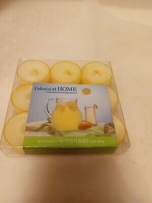 Colonial At Home  LEMONADE Scented Tea Lights  Package Of 9 NOS