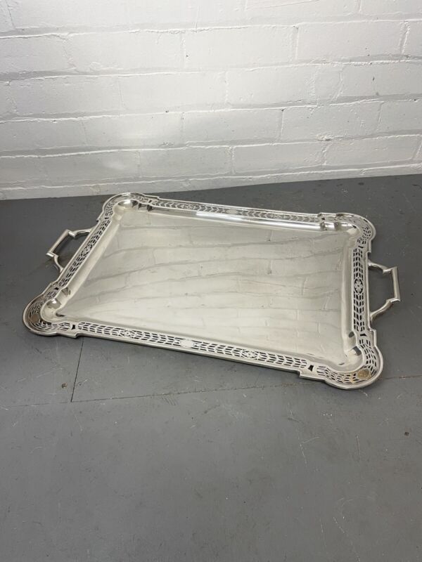 Massive Roberts & Belk Sheffield Silver Plate Regency Mirror Butlers Tray - 70cm