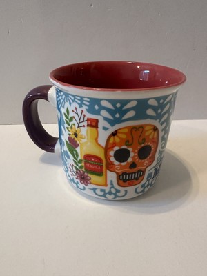 Maki Home Mexico Mug Skull Floral 18 oz  Souvenir