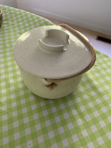 Vintage Ohsawa 3Qt.Ceramic Cooking Pot. Use w/ Pressure Cookers, Rice and Grains