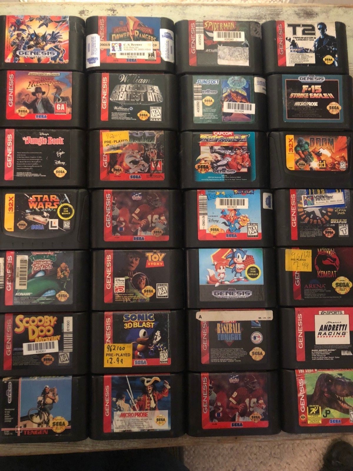 SEGA GENESIS & GENESIS 32X w/ 31games,4 control, SCOOBY DOO MYSTERY PIRATES GOLD