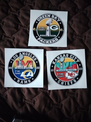 Green Bay Packers Super Bowl Championship Sticker, Decal 12