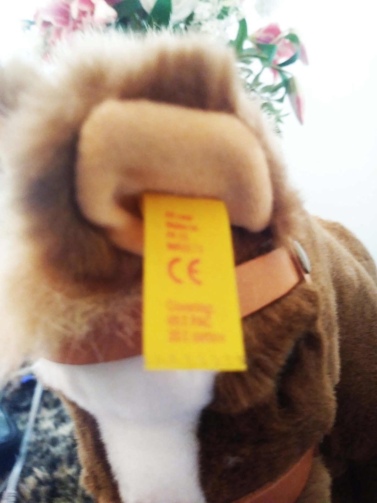 STEIFF w/3TAGS RARE Pony Horse Standing Clydesdale Brown Tan 1 Owner MEDIUM SZ