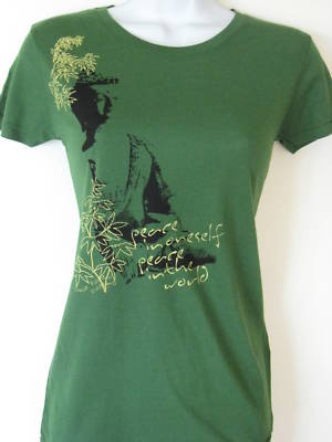 NEWTG Organic Bamboo Buddha Peace mudra yoga shirt top