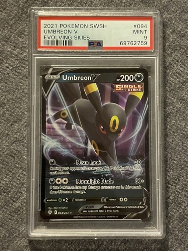Pokemon Umbreon V Evolving Skies Ultra Rare #094 PSA 9