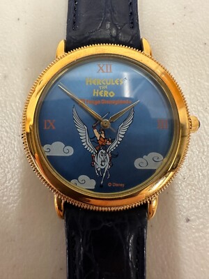 Disney Hercules The Hero & Pegasus Leather Strap Watch *New Battery*