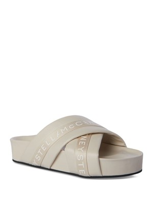 STELLAMCCARTNEY/ женские бежевые босоножки-слипоны на платформе с открытым носком Vesta 41