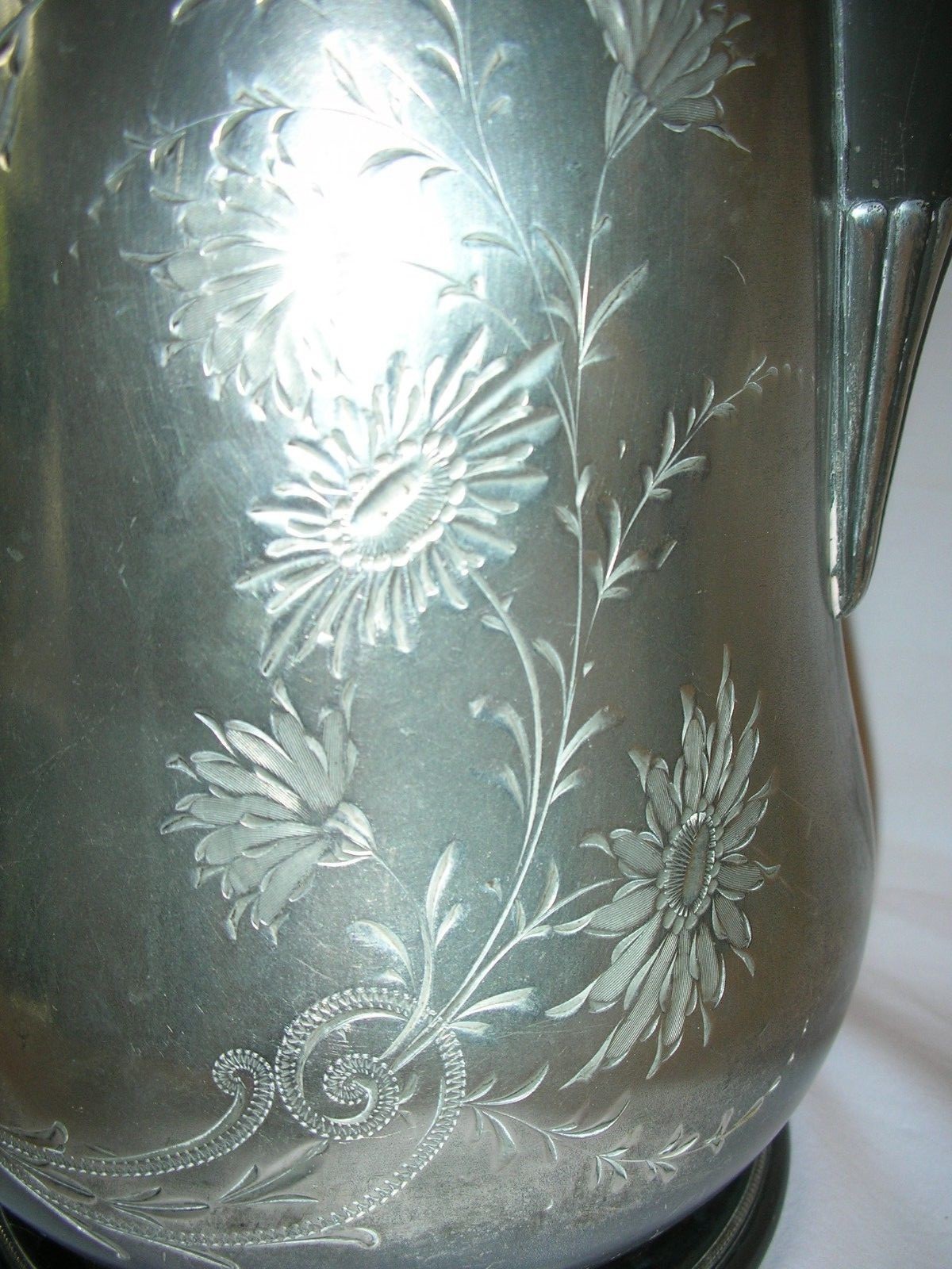 Antique Victor Silver Co. Quadruple Plate Double Walled Ice Pitcher