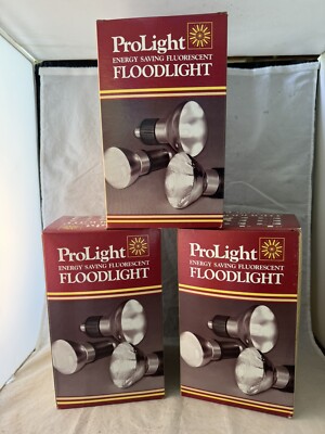 3- Prolight ER30 3 Component Lamp Lightbulb CFL New Old Stock