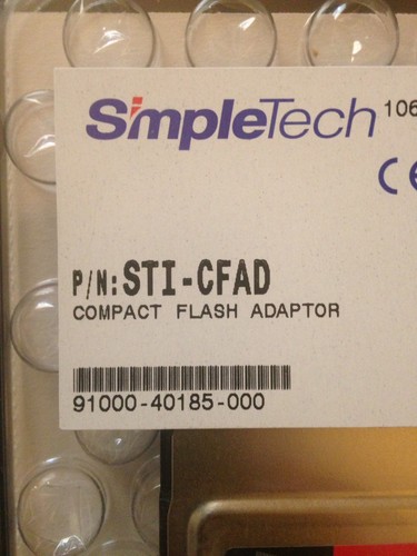 SimpleTech Digital Media Compact Flash Adapter For Type 2 PC Card Slots