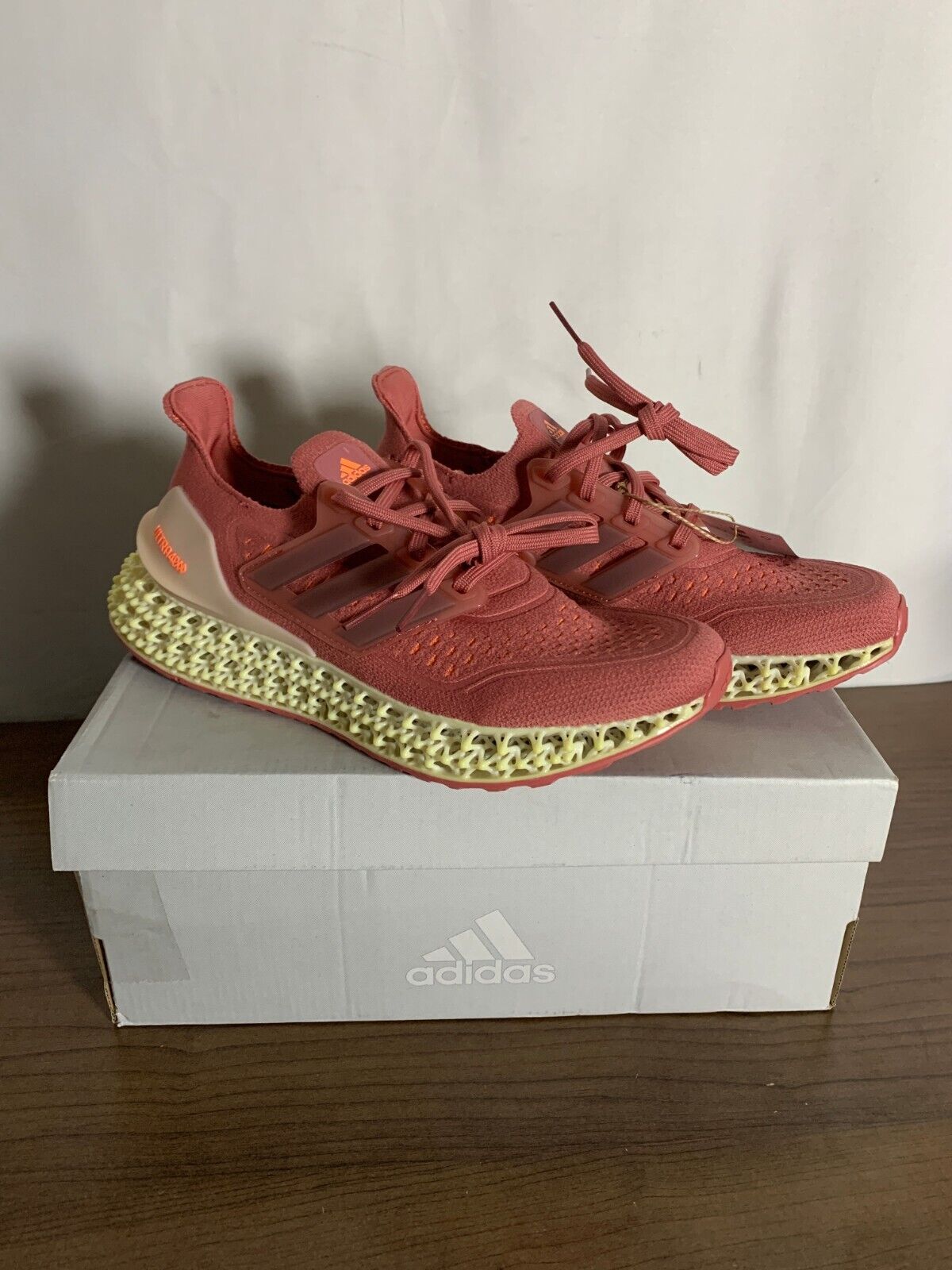 Adidas Ultra 4DFWD GX6633 Womens Coral Pink Lace Up Running Adidas Ultra 4DFWD GX6633 Womens Coral Pink Lace Up Running