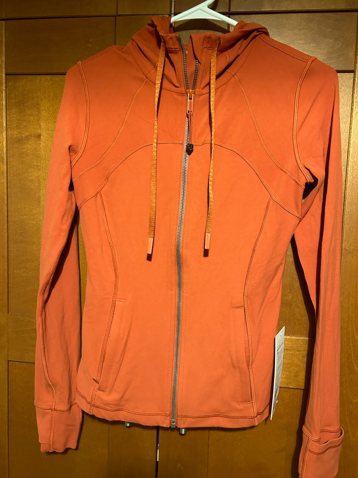 Lululemon Hooded Define Jacket Nulu in Cayenne, RDRK Size 6