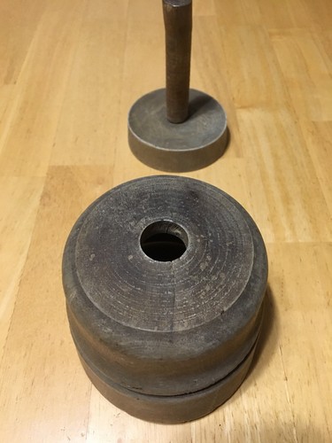 Primitive wood butter mold snowflake pattern.