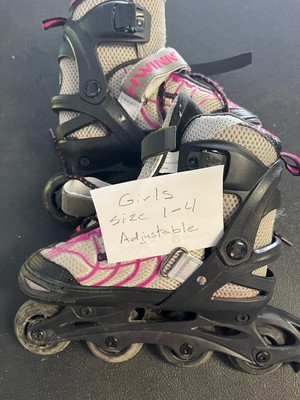 Schwinn Roller Blades Kids Inline Skates Adjustable Youth Sizes 1 To 4 Silver