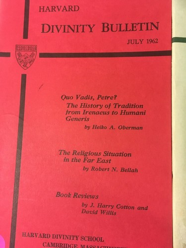 Harvard University Lot Of Divinity School Booklets 1954-1964