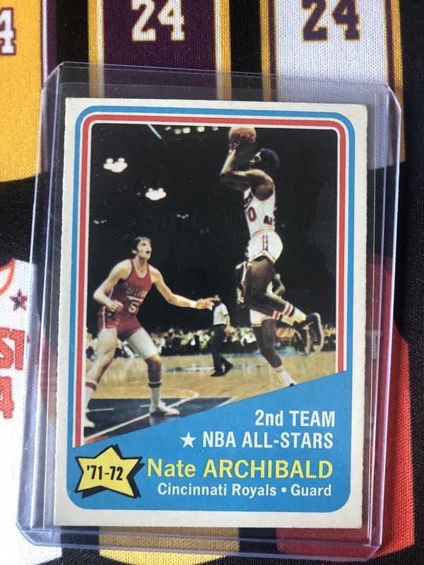 1972 Topps Basketball Set, #169 Nate Archibald 2nd Team All-Star, Royals Top 75