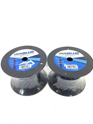 QTY-2 TrueBlue 100 Foot Rolls 1/8 Dia #4 Solid Braid Pull Starter Rope 146-911