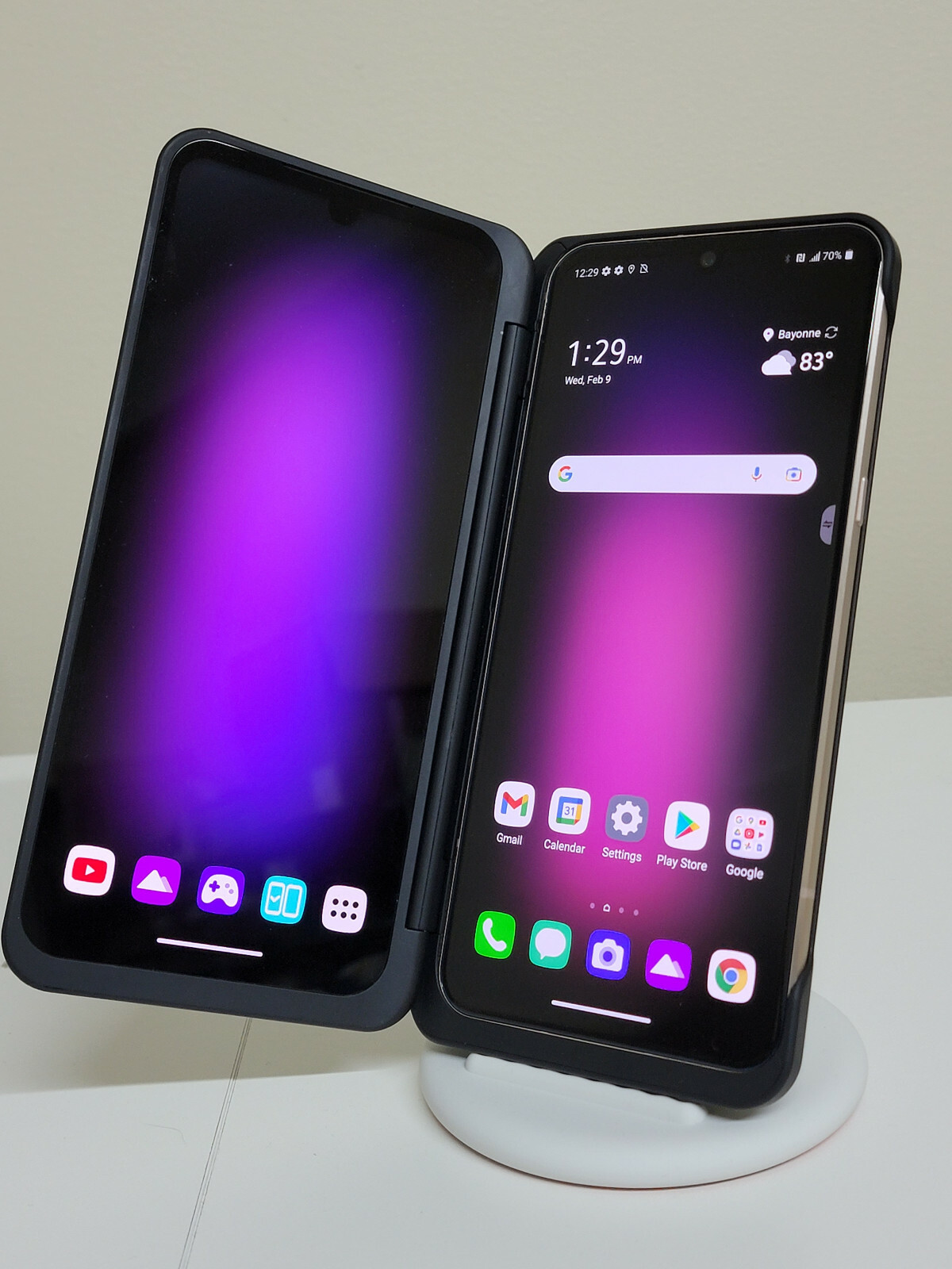 品〕 LG V60 ThinQ 5G 128GB クラッシ-ブルー A001LG SoftBankロック