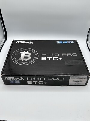 ASRock H110 Pro BTC+ Intel Mining Motherboard 13 Slot/32gbRAM,i3-7100CPU/FAN