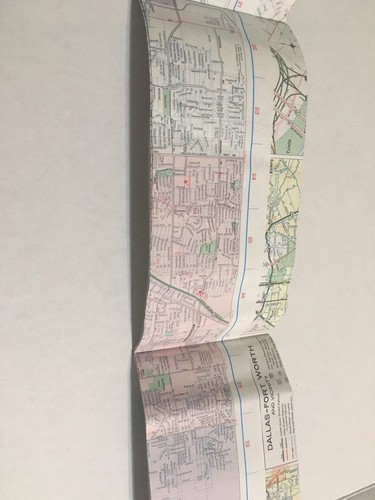 1977 TEXACO OIL CO Road Map DALLAS Garland Irving Grand Prairie Fort Worth Texas