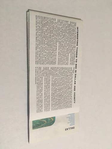 1977 TEXACO OIL CO Road Map DALLAS Garland Irving Grand Prairie Fort Worth Texas