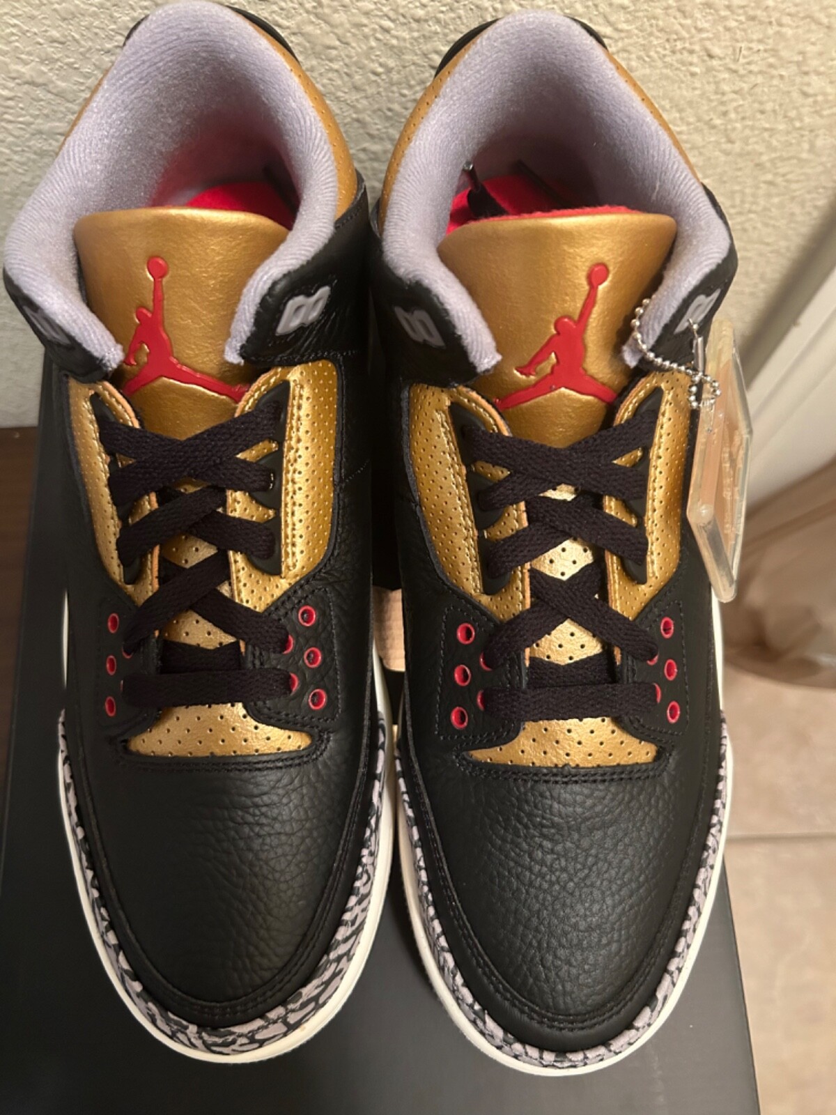 Nike Jordan 3 Women's NIB Retro Black Cement Gold CK9246-067