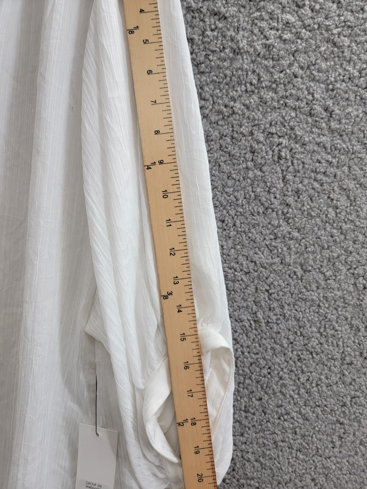 Calvin Klein Textured 3/4-Sleeve Blouse Women's XL White Button Front Closure - Picture 5 of 21