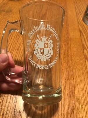 Vintage Cinderella's Castle King Stefan's Banquet Hall Glass mug Disney World