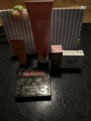 IPSY 5 item lot with bag, Eye Shadow Pallette, Highlighter, Face Wash And More