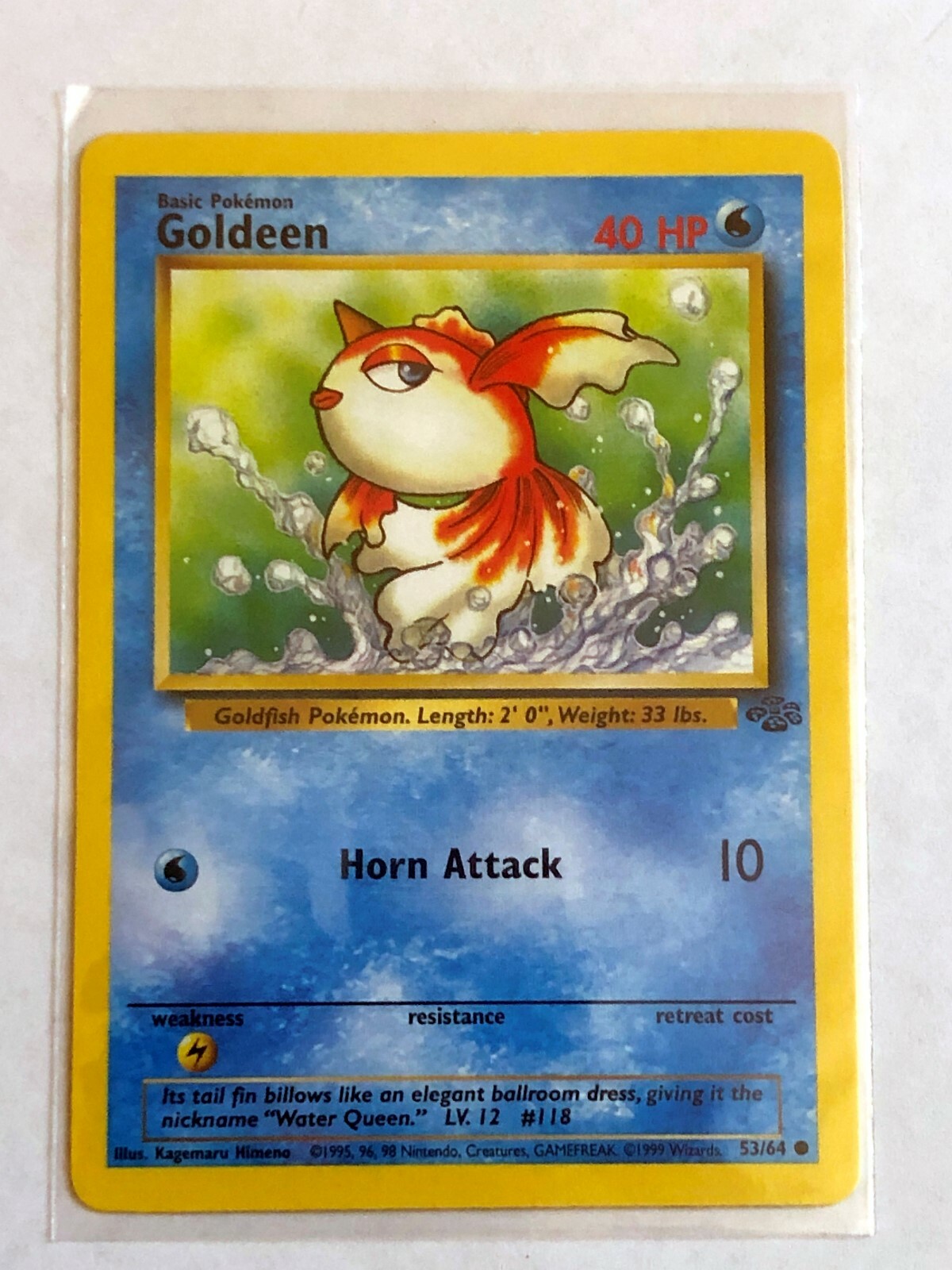 Goldeen #53/64 1st Edition Jungle Base Set Pokemon Card 1999 