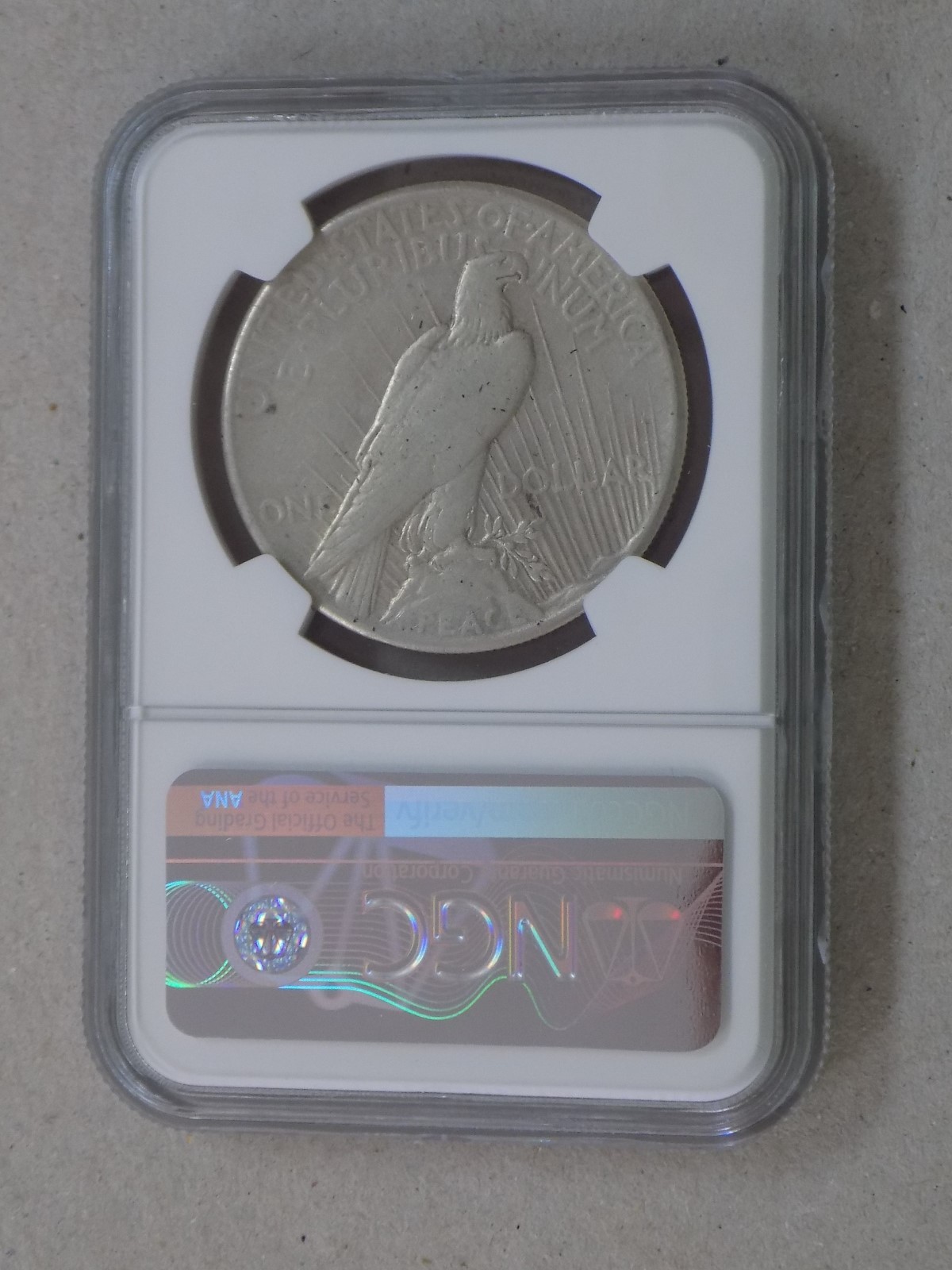 1928 $1 PEACE DOLLAR NGC VF DETAILS