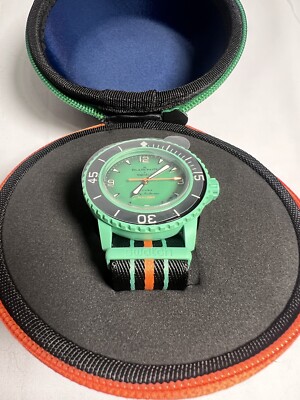 Blancpain X Swatch Bioceramic Scuba FIFTY FATHOMS Indian Ocean with Receipt