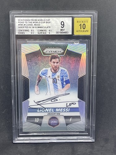 スポーツ選手 2018  panini  PRIZM FIFA WORLD CUP  AUTO Lionel Messi 2018 Prizm World Cup Signatures Auto /99 BGS 9