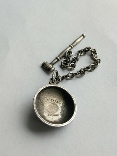Antique vintage MAJOR BOWES GONG Amateur Hour Sterling Charm Jewelry
