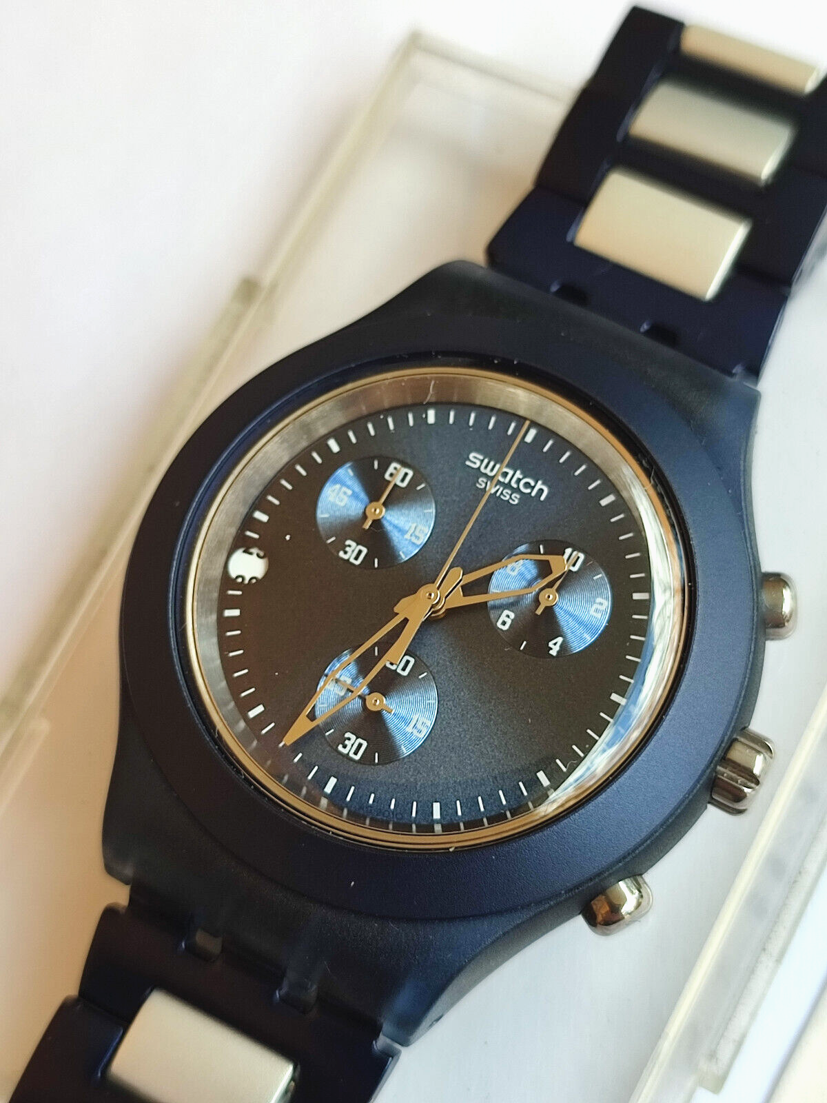 Swatch Chrono ブラック/ブルー 51nPDbT4ckL.jpg