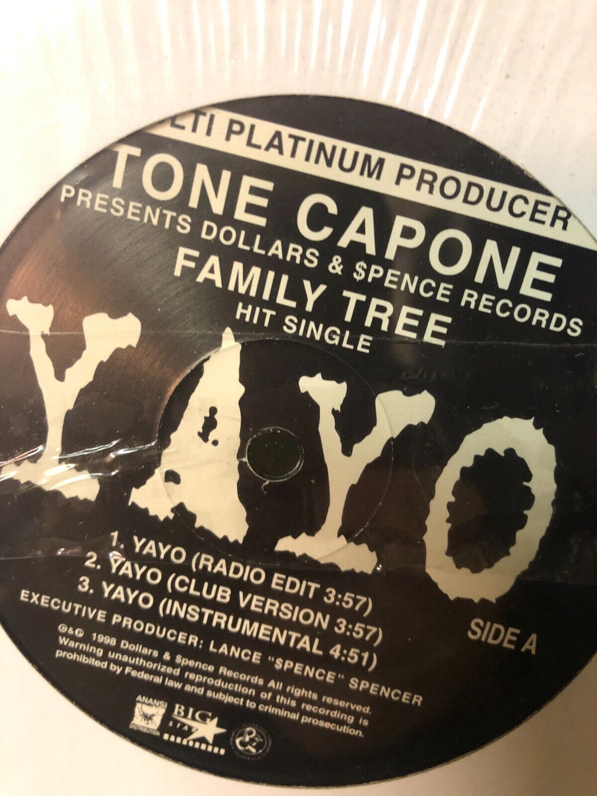 Tone Capone: Yayo: CD Single Tone Capone: Yayo: CD Single