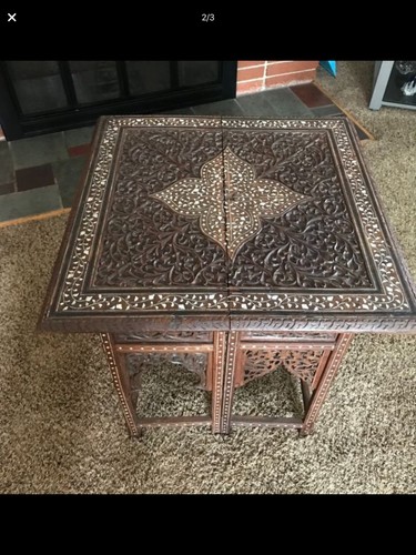 1930 Moorish Square Table With Bone