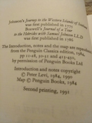 Journals of the Western Isles, 1991, Johnson and Boswell, very good