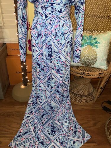 Pre-owned Lilly Pulitzer Nichola Maxi Dress Meet Me On The Dock ? Size Xl In Multicolor