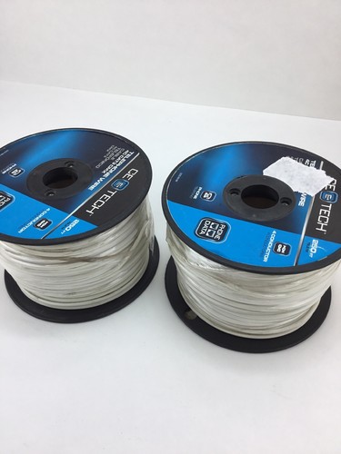 CE TECH 250 Feet Cat3 CMX Telephone Line Cable Cord Extension White Wire Phone