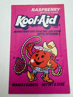 Vintage 90s Kool-Aid Raspberry Flavor Packet NOS